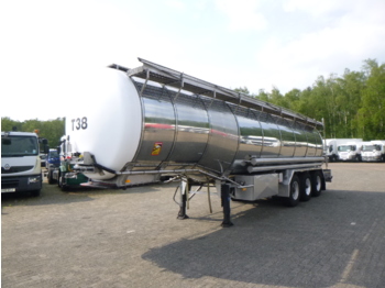 Naczepa cysterna dla transportowania żywności Burg Food tank inox 30.5 m3 / 3 comp + pump: zdjęcie 1