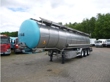 Naczepa cysterna dla transportowania żywności Burg Food tank inox 32.6 m3 / 3 comp + pump: zdjęcie 1