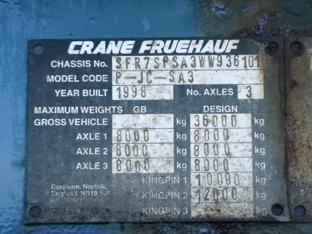 Naczepa kontenerowiec/ System wymienny Crane Fruehauf Stack - 3 x container trailer 20-20-30-40 ft: zdjęcie 19
