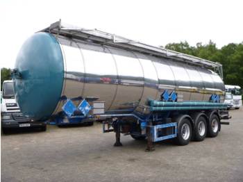 Naczepa cysterna dla transportowania chemikaliów Feldbinder Chemical tank inox 37 m3 / 3 comp: zdjęcie 1