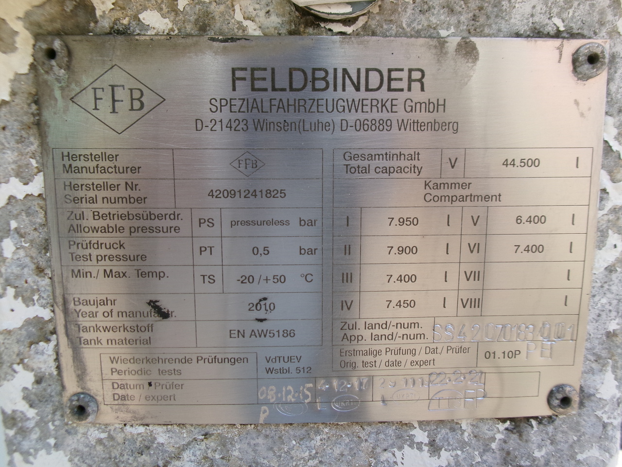 Naczepa cysterna dla transportowania paliwa Feldbinder Fuel tank alu 42 m3 / / 6 comp + pump: zdjęcie 29