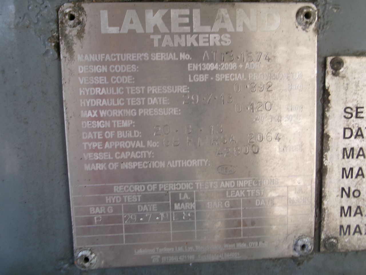 Lakeland Tankers Fuel tank alu 42.8 m3 / 6 comp + pump Lakeland Tankers Fuel tank alu 42.8 m3 / 6 comp + pump: zdjęcie 31
