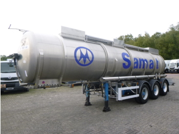 Naczepa cysterna dla transportowania chemikaliów Magyar Chemical tank inox 21.2 m3 / 1 comp / L10CH (nitric acid): zdjęcie 1