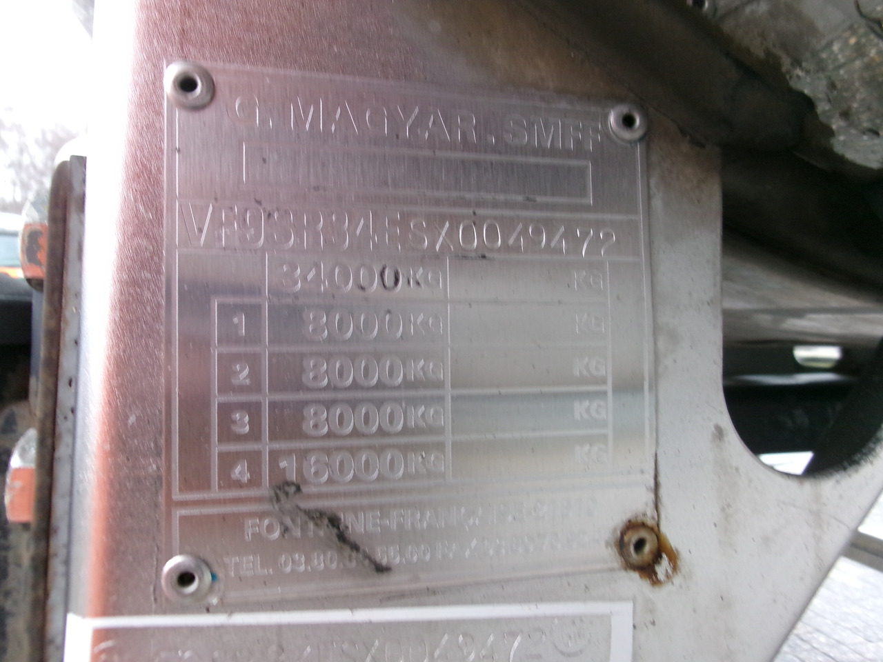 Naczepa cysterna dla transportowania chemikaliów Magyar Chemical tank inox 22.5 m3 / 1 comp ADR 29-05-2024: zdjęcie 26