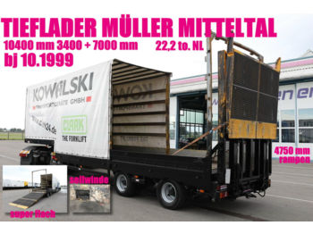 Naczepa niskopodwoziowa Müller-Mitteltal TS2/IDEAL FÜR STAPLER und bühnentransport /RAMPE: zdjęcie 1