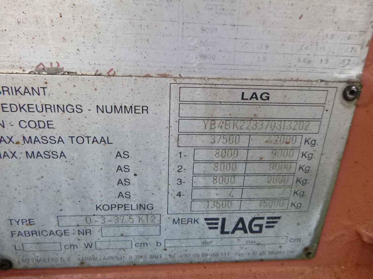 Naczepa cysterna L.A.G. Powder tank alu 60.5 m3 (tipping): zdjęcie 14