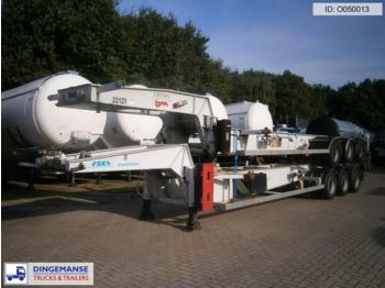 Asca 3-axle tank container trailer 20 ft. ADR/GGVS - Naczepa kontenerowiec/ System wymienny