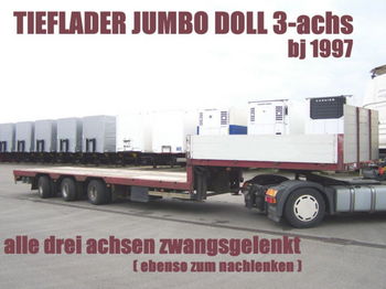 Doll TIEFLADER JUMBO 3achs ZWANGSGELENKT schwanenhals - Naczepa platforma/ Burtowa