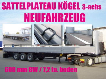 Kögel SN 24 / PLATEAU / plattform / baustoffe / STAHL - Naczepa platforma/ Burtowa