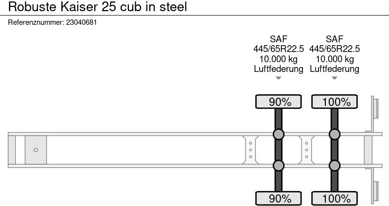 Naczepa wywrotka Robuste Kaiser 25 cub in steel: zdjęcie 10