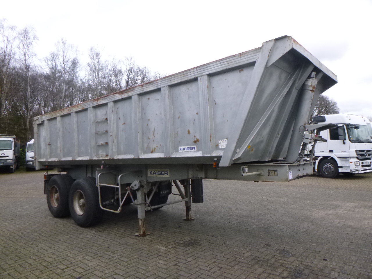 Naczepa wywrotka Robuste Kaiser Tipper trailer steel 24 m3 + tarpaulin: zdjęcie 2