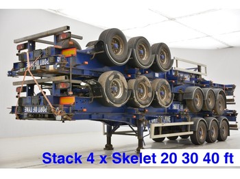 Naczepa kontenerowiec/ System wymienny SDC Stack 4 x skelet: 20-30-40 ft: zdjęcie 1
