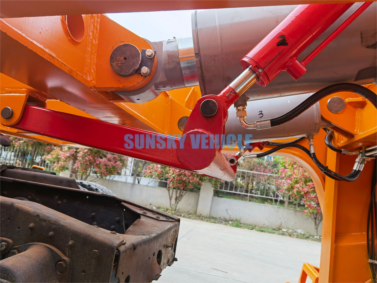 Nowy Naczepa niskopodwoziowa dla transportowania ciężkiego sprzętu SUNSKY 3 Axle 70 Tons detachable gooseneck lowbed trailer: zdjęcie 9
