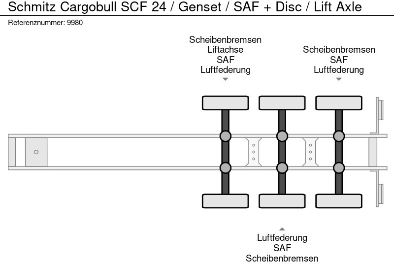 Schmitz Cargobull SCF 24 / Genset / SAF + Disc / Lift Axle Schmitz Cargobull SCF 24 / Genset / SAF + Disc / Lift Axle: zdjęcie 10