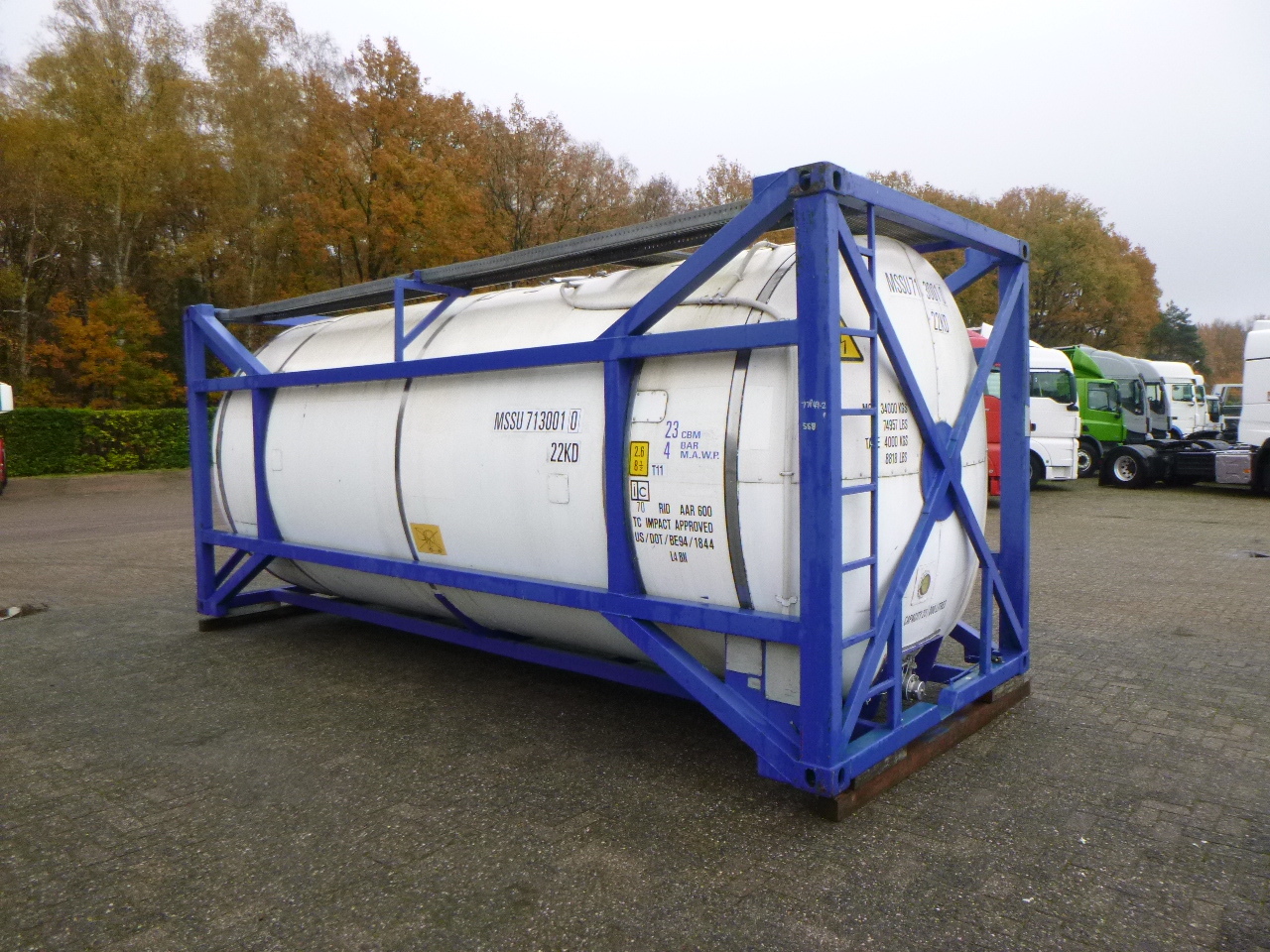 Kontener zbiornikowy, Naczepa M Engineering Chemical tank container inox 20 ft / 23 m3 / 1 comp: zdjęcie 2