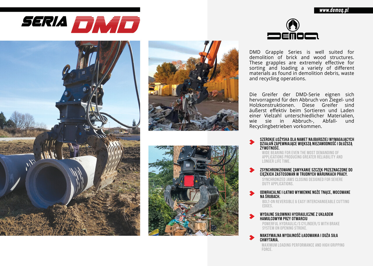 Nowy Chwytak do Maszyn budowlanych DEMOQ DMD 140 S Hydraulic Polyp -grab 875 kg: zdjęcie 4