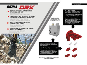 Nowy Nożyce wyburzeniowe do Koparek DEMOQ DRK13  Hydraulic Rotating Pulveriser Crusher 1400 KG: zdjęcie 3