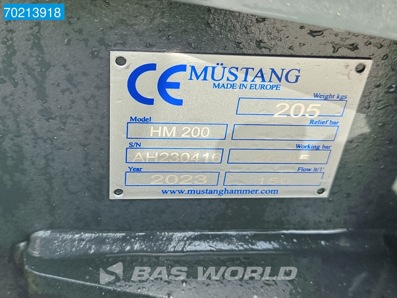 Nowy Młot hydrauliczny Mustang HM200 NEW UNUSED - SUITS 3-6 TON: zdjęcie 10
