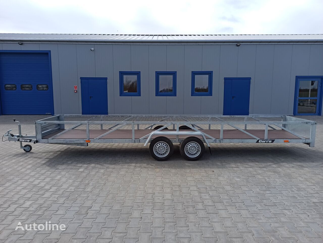 Nowy Przyczepa platforma/ Skrzyniowa Carro przyczepa dłużyca ramowa 612x123 cm long trailer 6m: zdjęcie 2