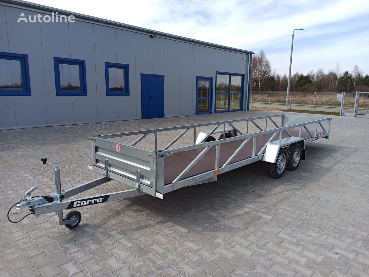 Nowy Przyczepa platforma/ Skrzyniowa Carro przyczepa dłużyca ramowa 612x123 cm long trailer 6m: zdjęcie 3