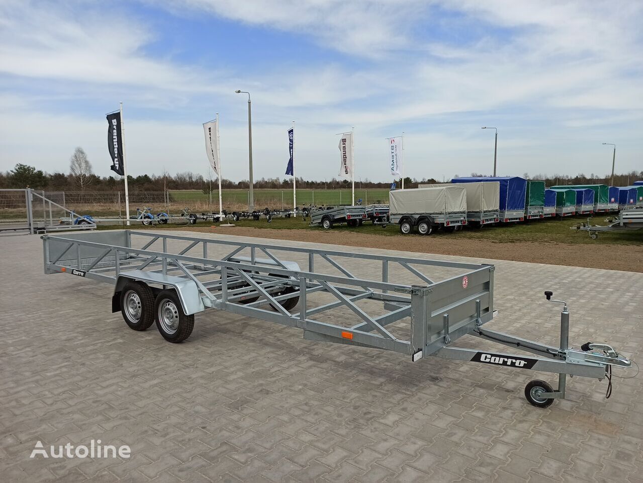 Nowy Przyczepa platforma/ Skrzyniowa Carro przyczepa dłużyca ramowa 612x123 cm long trailer 6m: zdjęcie 8