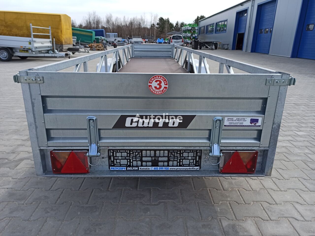 Nowy Przyczepa platforma/ Skrzyniowa Carro przyczepa dłużyca ramowa 612x123 cm long trailer 6m: zdjęcie 5