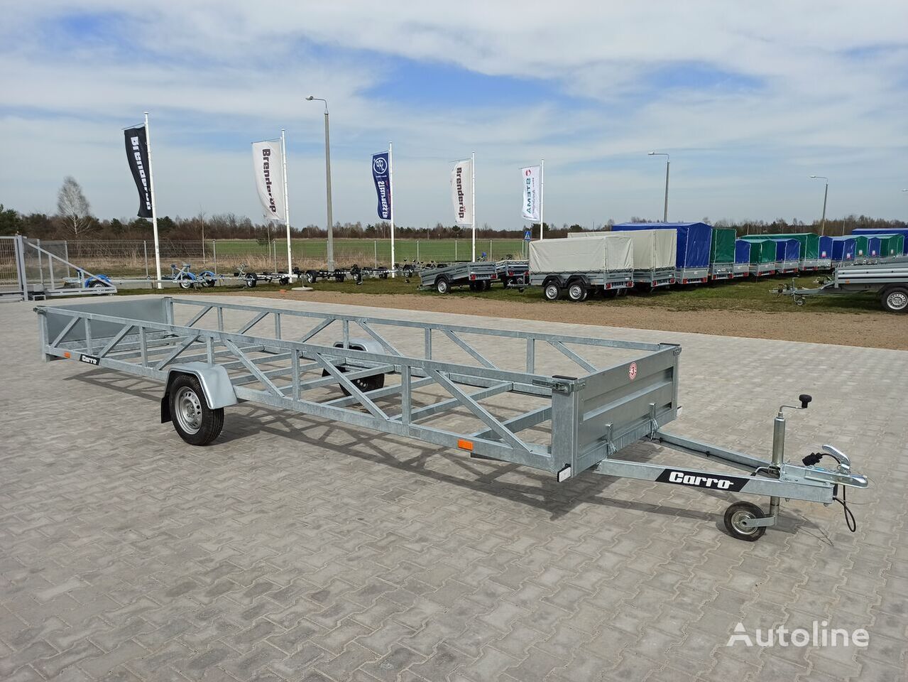 Nowy Przyczepa platforma/ Skrzyniowa Carro przyczepa dłużyca ramowa 612x123 cm long trailer 6m: zdjęcie 9