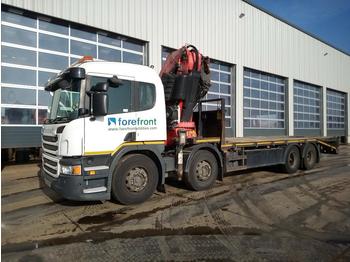 Samochód ciężarowy skrzyniowy/ Platforma dla transportowania ciężkiego sprzętu 2012 Scania P400: zdjęcie 1