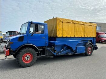 Ciężarówka kontenerowiec/ system wymienny Unimog 427 RuthmannNiederflurhubwagen SeilwindeMIETKAUF