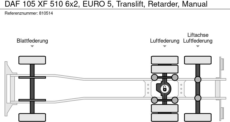 Hakowiec linowy DAF 105 XF 510 6x2, EURO 5, Translift, Retarder, Manual: zdjęcie 14