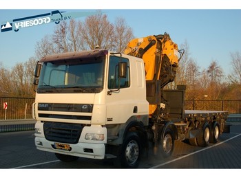 Samochód ciężarowy skrzyniowy/ Platforma DAF 8x4 + Effer crane: zdjęcie 1