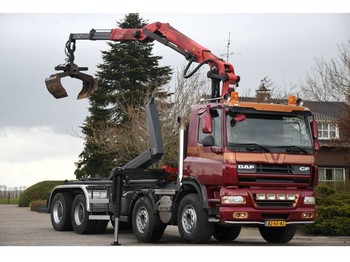 Ciężarówka kontenerowiec/ System wymienny DAF CF85/410 FAD 8x4 !!Z-KRAAN/HAAK!! EURO5!!MANUEL!!2011!!: zdjęcie 1