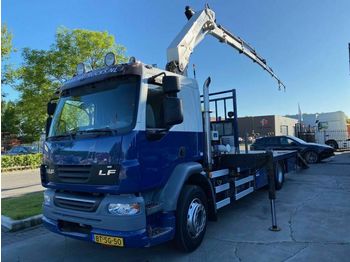 Samochód ciężarowy skrzyniowy/ Platforma DAF LF 55.250 FA 4X2 MANUAL EURO 5 + HMF 1560K5 MET: zdjęcie 1