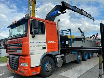 Samochód ciężarowy skrzyniowy/ Platforma DAF XF 105.410 FAK 8X2 MANUAL EURO 5 + EFFER 45/4S: zdjęcie 1