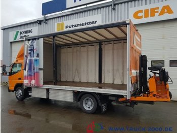 Samochód ciężarowy plandeka FUSO Canter 8C18 Edscha 3.5tNL Mitnahme Stapler 1.5t.: zdjęcie 1