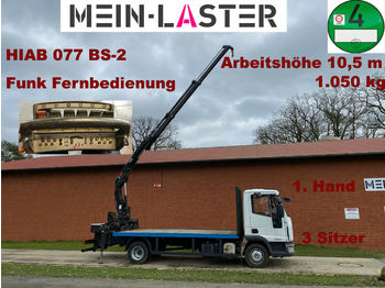 Samochód ciężarowy skrzyniowy/ Platforma Iveco ML 75E18 HIAB 77BS-2 Fernbedienung 1T. - 10,5m: zdjęcie 1