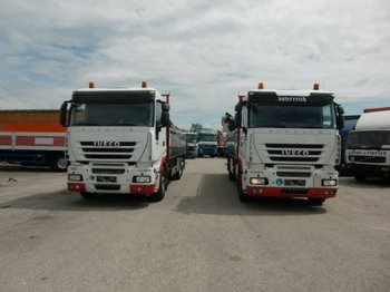 Samochód ciężarowy skrzyniowy/ Platforma Iveco Stralis 420 Pritsche HIAB 166E-4 Hiduo Kran Lenkachse liftbar: zdjęcie 1