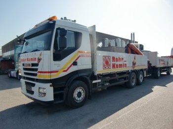 Samochód ciężarowy skrzyniowy/ Platforma Iveco Stralis AS260S45 Palfinger PK 18002EH-C: zdjęcie 1