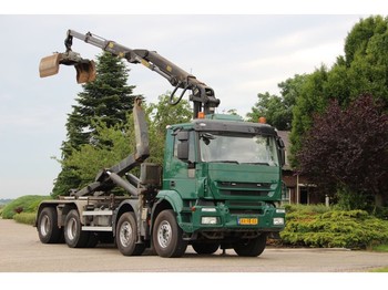 Ciężarówka kontenerowiec/ System wymienny Iveco TRAKKER 8x4 Z-kran/HAAK/WIDESPREAD EURO5!!: zdjęcie 1
