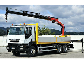 Samochód ciężarowy skrzyniowy/ Platforma Iveco  Trakker 360 * Pritsche  6,80m + KRAN * 6x4: zdjęcie 1