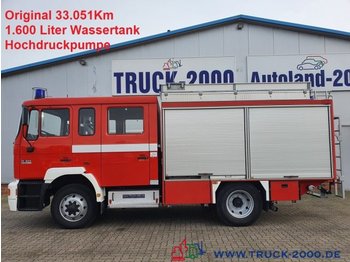 Samochód ciężarowy furgon MAN 14.224 4x4 Metz Feuerwehr 9Sitze 1600l Löschw.: zdjęcie 1