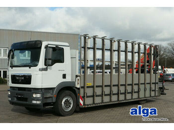 Samochód ciężarowy skrzyniowy/ Platforma MAN 18.250 TGM BL, Glastransporter,Palfinger PK12000: zdjęcie 1