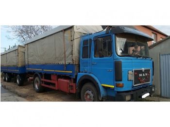 Samochód ciężarowy plandeka MAN 19.361 4x2 stake body - ZF - spring: zdjęcie 1