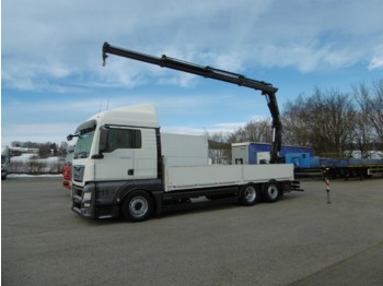 Samochód ciężarowy skrzyniowy/ Platforma, Samochod ciężarowy z HDS MAN 26.400 TGX Kran Funk-FB Lift-Lenkachse Euro 6: zdjęcie 1
