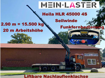Samochód ciężarowy skrzyniowy/ Platforma MAN 26.414 HLR 45000 2,9 m- 15.5 t    FB + Winde: zdjęcie 1