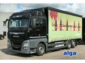 Ciężarówka do transportu napojów MAN 26.480 TGX LL 6x2, Pritsche-Plane,LBW/Klima/AHK: zdjęcie 1