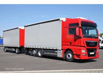 Samochód ciężarowy skrzyniowy/ Platforma MAN 26.480 XXL Euro 6, PRITSCHENZUG, Schiebeplane: zdjęcie 1