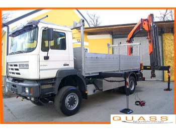 Samochód ciężarowy skrzyniowy/ Platforma MAN FE 410 A 4x4 / EURO 3 / Palfinger PK 16502 / Montage: zdjęcie 1