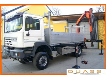 Samochód ciężarowy skrzyniowy/ Platforma MAN FE 410 A  4x4/ EURO 3/Palfinger PK 16502/Montage: zdjęcie 1