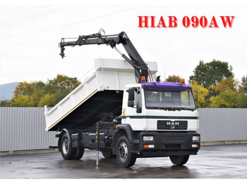 Samochod ciężarowy z HDS MAN LE 18.280 Kipper 5,20m * HIAB 090 AW: zdjęcie 1